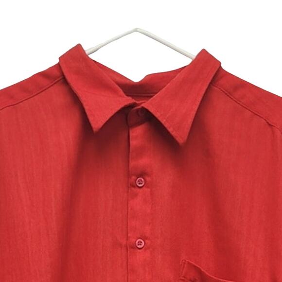 Canyon Ridge Mens 3XLT Polyester Short Sleeve Button Up Shirt w Front Pocket - Picture 2 of 4